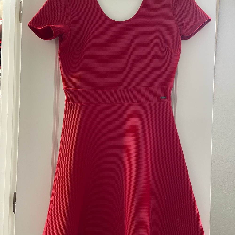 Giorgio Armani Red Short Sleeve Mini Dress